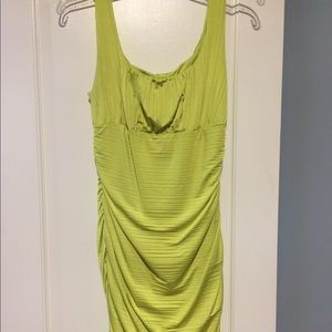 Arden B Neon Yellow Bodycon Dress, L